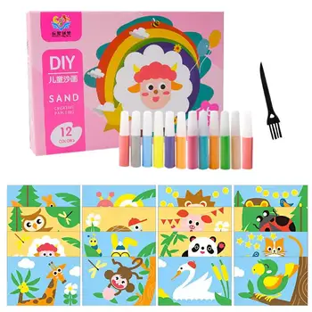 Рисуването с пясък със собствените си ръце, бебешки изделия, рисунки от пясък, комплект за рисуване, играчки, детски картинки за оцветяване, рисуване с пясък, детски образователни играчки