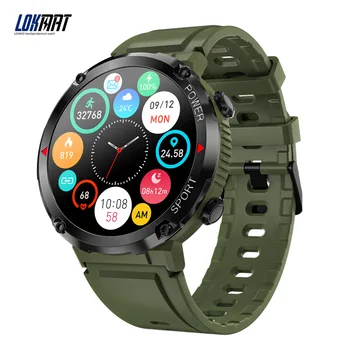 Спортни смарт часовници LOKMAT ЗЕВС PRO, разговори по Bluetooth, 1,6-инчови умни часовници с пълен сензорен екран, монитора за сърдечен ритъм, фитнес-тракер