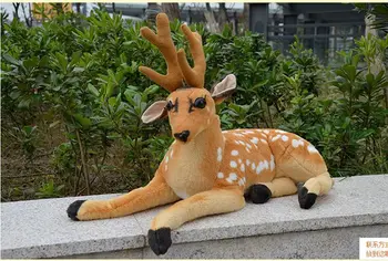 средната плюшен играчка-елен, имитирующая прекрасна кукла петнист елен, подарък около 60 см
