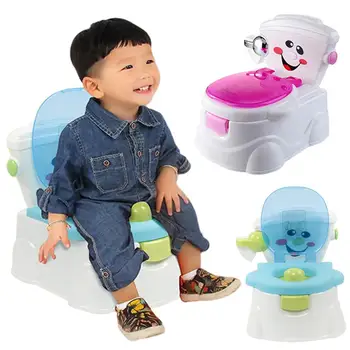 Удобна седалка за саксията, по-ярък цвят, cartoony принт, усмихнато лице, кола, детски гърне, детски стол за тоалетна, брызгозащищенный