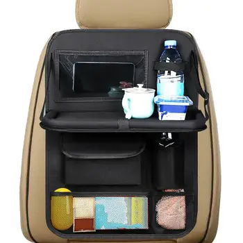 Чанта за съхранение на задната седалка на автомобила, чанта за съхранение на задната седалка от тежка рамка от плат Оксфорд с офиси, автомобили органайзер, устойчив на абразия в интериора на автомобила