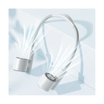 Шиен фен преносим безлопастной USB-волтова батерия спортен мини-шиен вентилатор без звук за външни охлаждащи вентилатори бял