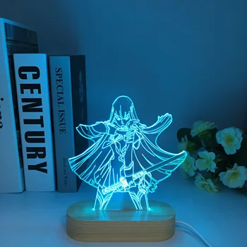 Японското Аниме Рисунка Спалня Дървена Led нощна светлина 3D Лампа Илюзия Подаръци за лека нощ за Деца Детски Играчки, Подарък За Рожден Ден За Момичета